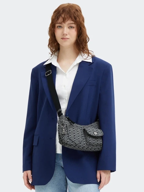 Сумка крос-боді через плече жіноча тканинна середня Kipling Kenda KPKI80973HW1001 Сіра (800070345071) - зображення 2