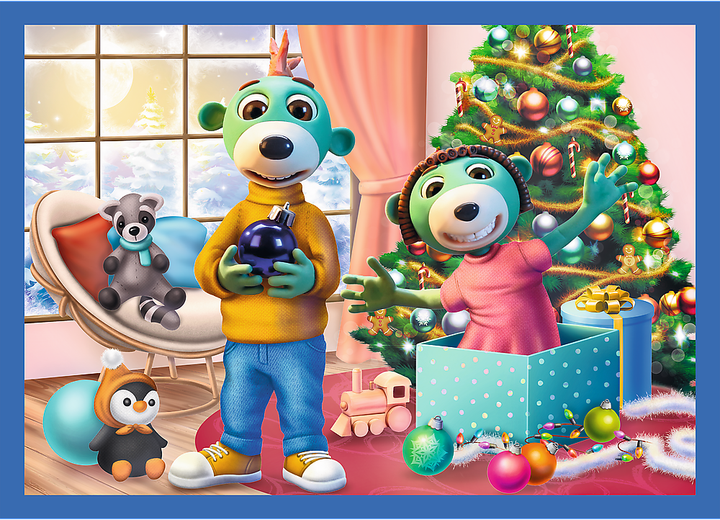 Puzzle 4w1 Trefl W Trefliksie pada śnieg 71 element 34657 (5900511346572) - obraz 3