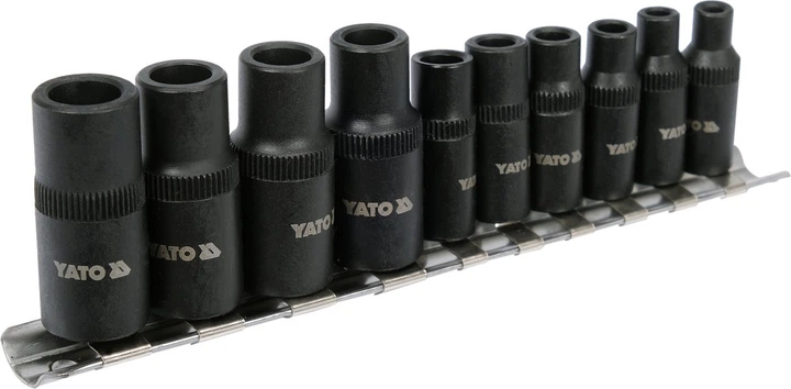 Набір адаптерів для мітчиків YATO 1/4" 3/8" 10 шт. (YT-29280) - зображення 2