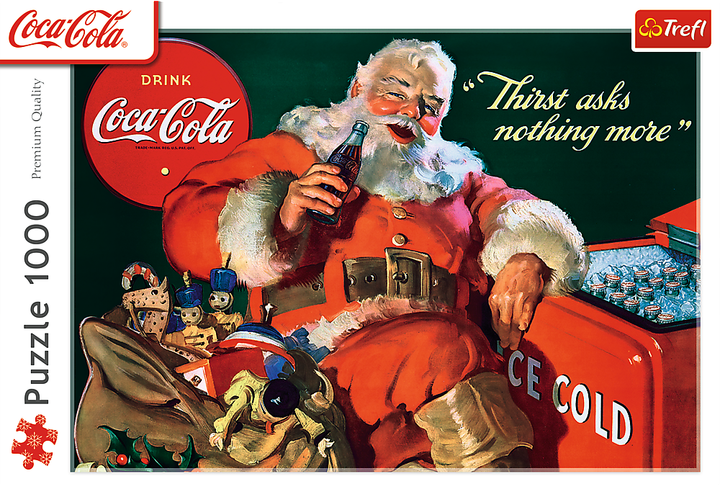 Puzzle Trefl Coca-Cola Prezenty od Świętego Mikołaja 1000 elementów 10921 (5900511109214) - obraz 2