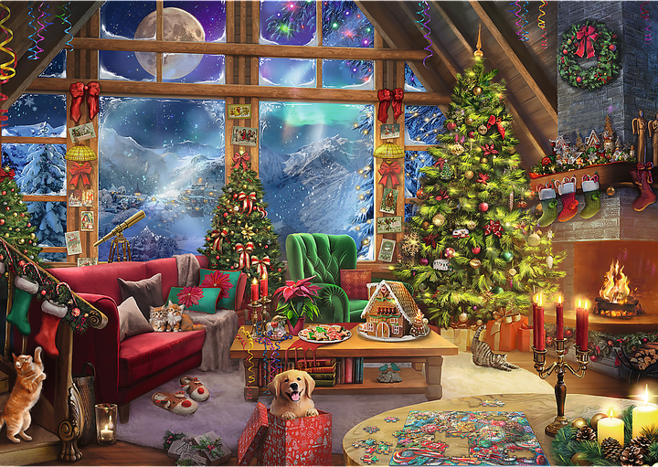Puzzle 2 w 1 Trefl Święta w górach 1000 elementów 37540 (5900511375404) - obraz 4
