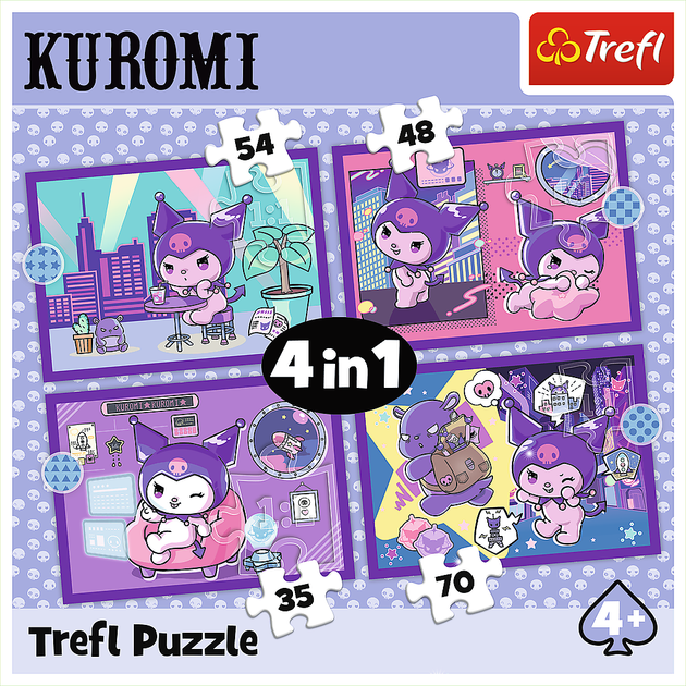 Puzzle 4w1 Trefl Hello Kitty Dzień z Kuromią 207 elementów 34676 (5900511346763) - obraz 6