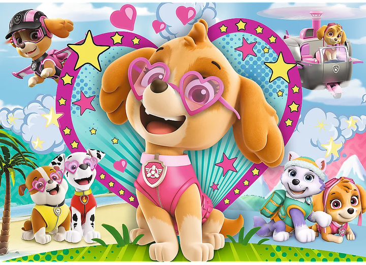 Puzzle Trefl Viacom Paw Patrol W blasku Skye 100 elementów 14818 (5900511148183) - obraz 2