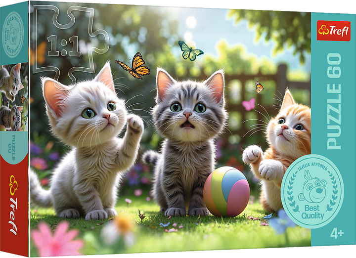 Пазл Trefl Три кошеняти 60 деталей 17412 (5900511174120) - зображення 1