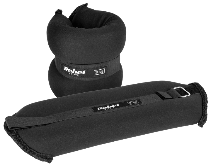 Obciążenia na kostki i nadgarstki Rebel Active RBA-3500-3 2 x 3 kg (5901890123174) - obraz 1