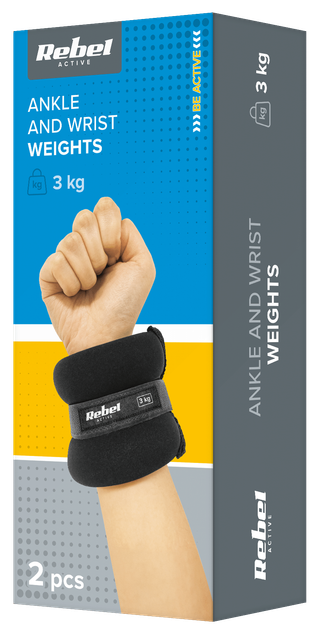 Obciążenia na kostki i nadgarstki Rebel Active RBA-3500-3 2 x 3 kg (5901890123174) - obraz 2