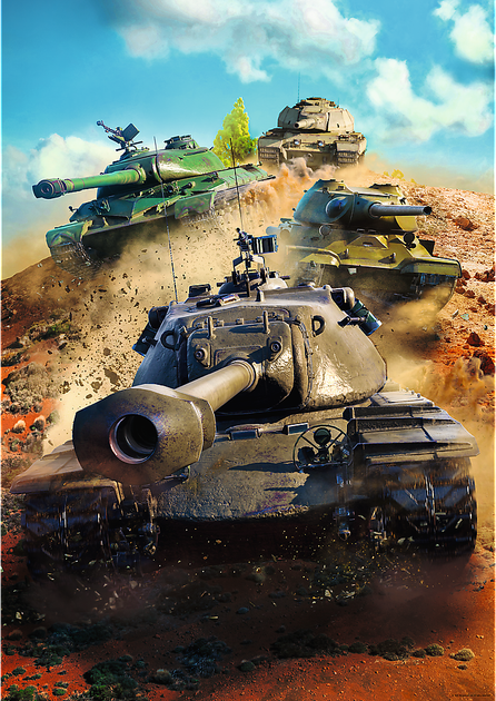 Пазл Trefl World of Tanks Танки в бою 1000 деталей 10943 (5900511109436) - зображення 3
