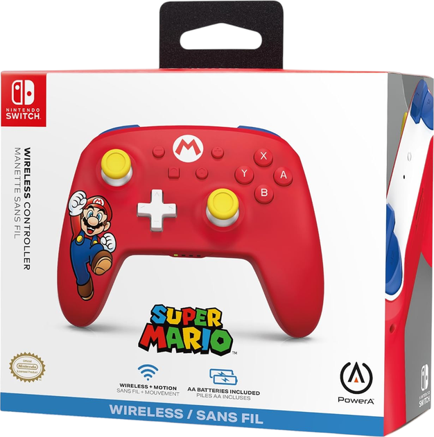 Kontroler PowerA Nintendo Switch Wireless Controller Mario Joy (NSGP0309-01) - obraz 7