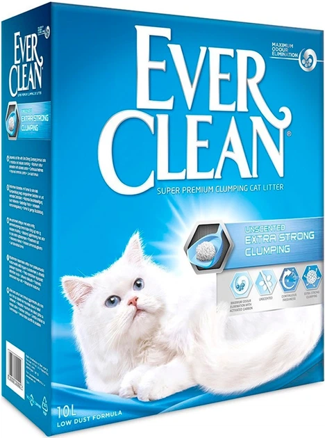 Наповнювач для котячого туалету Ever Clean Extra Strong Clumping Unscented без аромату 10 л (5060255492130) - зображення 1