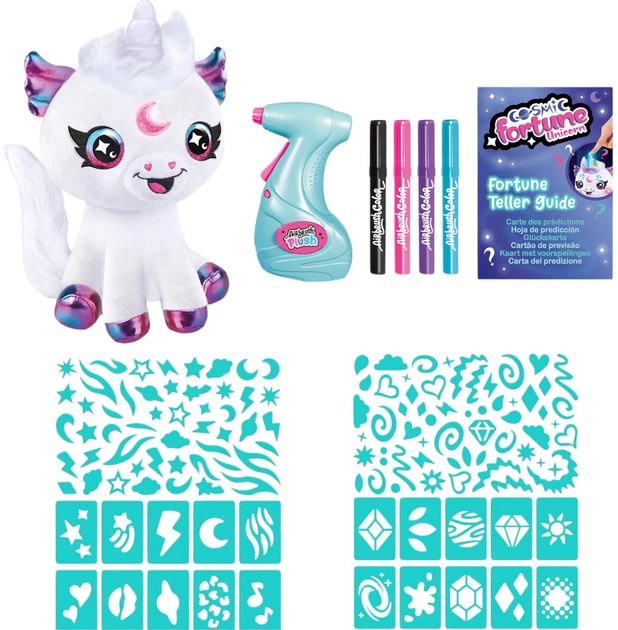 Набір Canal Toys DIY Airbrush Plush Єдиноріг Космік с сяючим рогом (3555801455292) - зображення 4