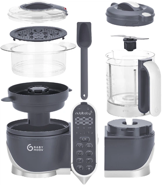 Багатофункціональний кухонний комбайн Babymoov Nutribaby+ Сірий (A001124) - зображення 2