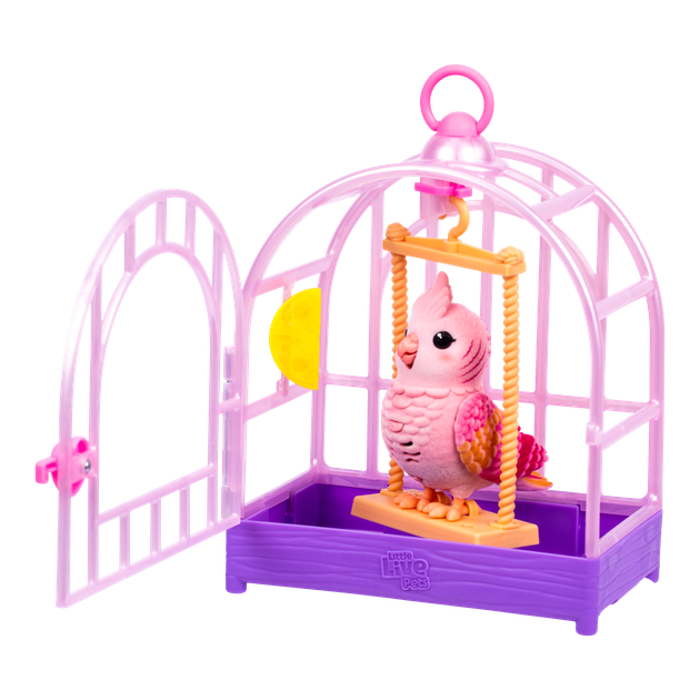 Інтерактивна ігрвшка Moose папужка какаду Розі в клітці (26692) - зображення 6