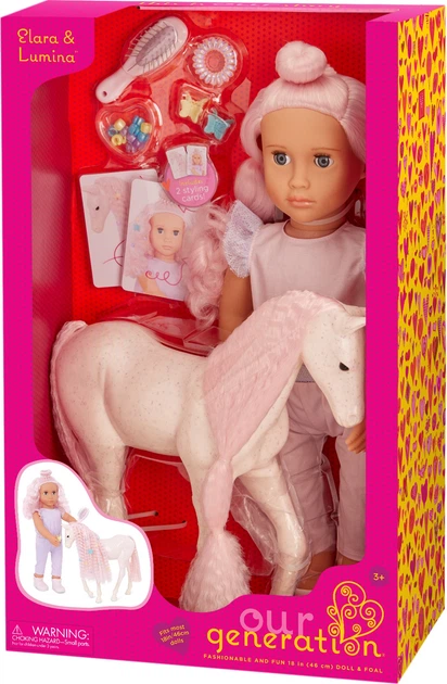 Лялька Our Generation Елара Люміна з лошам та аксесуарами 46 см BD31493Z (062243482524) - зображення 1