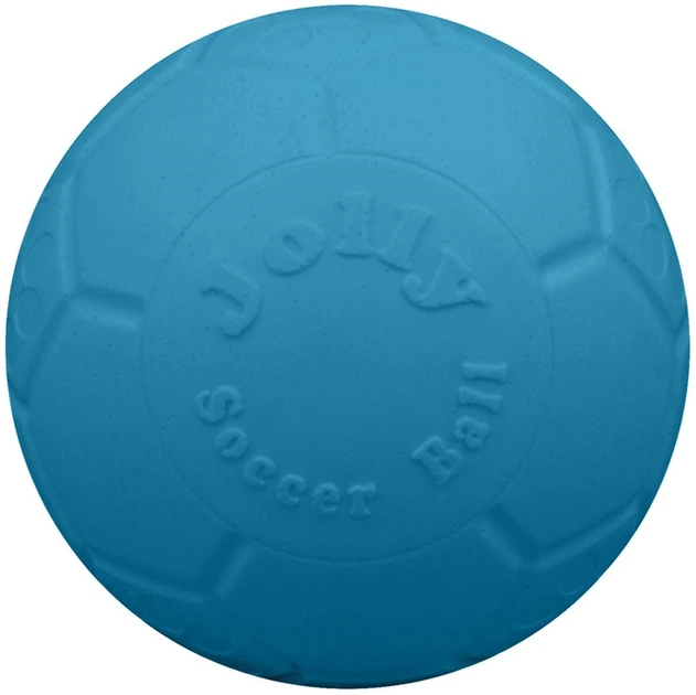 Zabawka piłka dla psa Jolly Pets Soccer Ball 16x16x17 cm Niebieska SB06OC (788169720624) - obraz 1