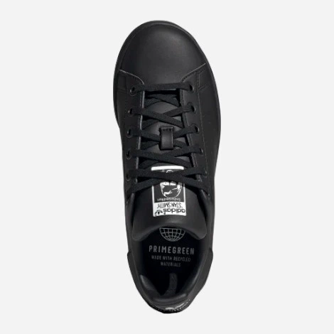 Підліткові кеди для дівчинки Stan Smith J на шнурівці екошкіра Розмір 36 Чорні - изображение 5