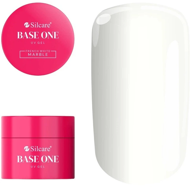 Гель для нарощування нігтів Silcare Base One French White Marble 50 г (5902560567175) - зображення 1