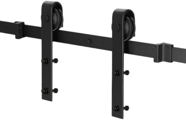 Система для розсувних дверей Springos HA5000 183 см barn door з декоративними фурнітурами, напрямна до 100 кг Чорна (5907719420349) - зображення 1