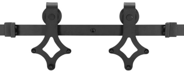 Система для розсувних дверей Springos HA5002 183 см barn door з декоративними фурнітурами, напрямна до 100 кг Чорна (5907719420363) - зображення 2