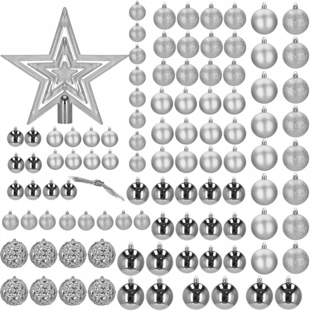 Zestaw bombek Springos CA0020 6/4/3 cm 101 szt. (5903021939272) - obraz 2