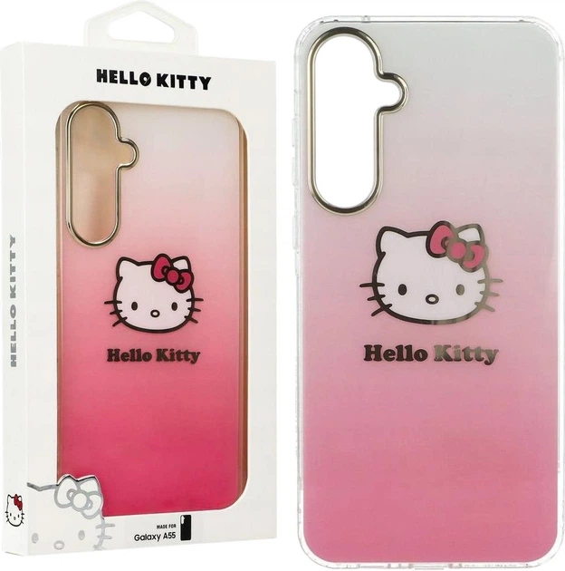 Панель Hello Kitty IML Gradient Electrop Kitty Head для Samsung Galaxy A55 Pink (HKHCSA55HDGKEP) - зображення 1