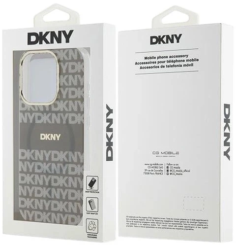 Etui DKNY IML Mono & Stripe MagSafe do Apple iPhone 15 Pro Beige (3666339267971) - obraz 8