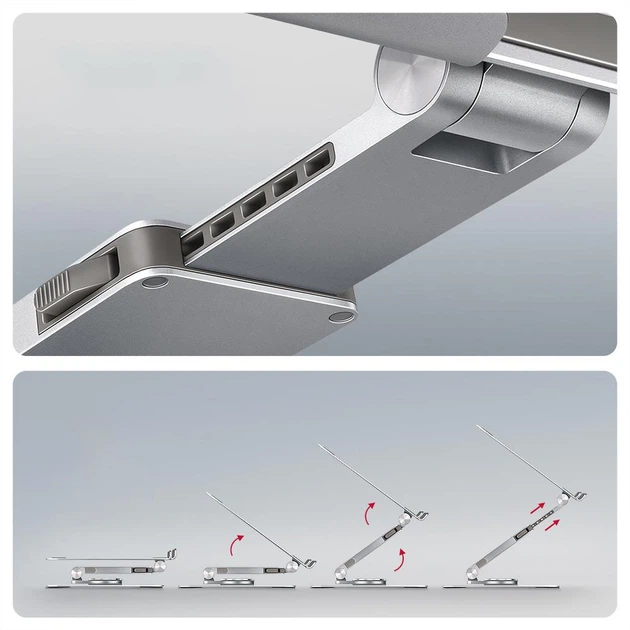 Підставка для ноутбука AXAGON STND-LR 360° 10"-17.3" Silver (STND-LR) - зображення 2