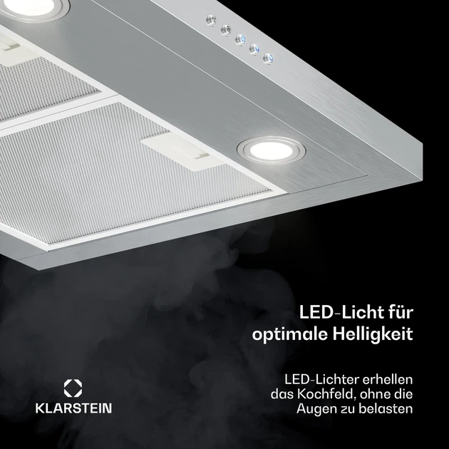 Вытяжка для кухни Klarstein Limelight шириной 90 см Настенная вытяжка с подсветкой 600 м³/ч 75 Вт - изображение 5
