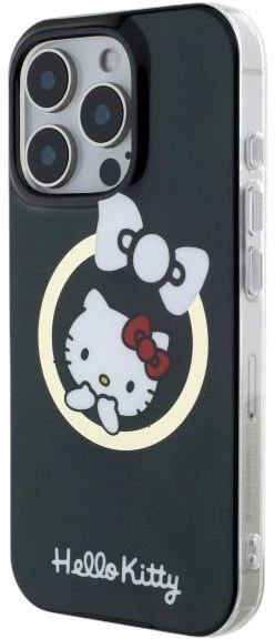 Etui plecki Hello Kitty IML Fun bow Magsafe do Apple iPhone 16 Pro Black (HKHMP16LHFLBK) - obraz 2