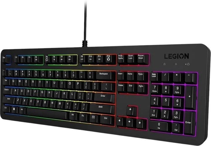 Клавіатура дротова Lenovo Legion K310 RGB Gaming Keyboard USB Black (GY41N91865) - зображення 3