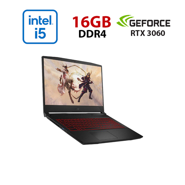 Ігровий ноутбук MSI Katana GF66 11UE-883NEU / 15,6" (1920x1080) IPS / Intel Core i5-11400H (6 (12) ядер по 2,2 - 4,5 ГГц) / 16 ГБ DDR4 / 960 ГБ SSD / nVidia GeForce RTX 3060, 6 ГБ GDDR6, 192-біт / Веб-камера б/в - Фото 1 Ігровий ноутбук MSI Katana GF66 11UE-883NEU / 15,6" (1920x1080) IPS / Intel Core i5-11400H (6 (12) ядер по 2,2 - 4,5 ГГц) / 16 ГБ DDR4 / 960 ГБ SSD / nVidia GeForce RTX 3060, 6 ГБ GDDR6, 192-біт / Веб-камера б/в - зображення 1