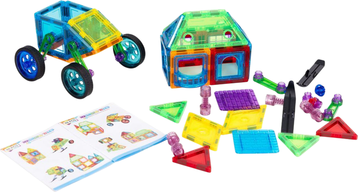 Klocki magnetyczne ModernHome by Multistore Domek autko 48 elementów HC397265 (5905817008193) - obraz 4