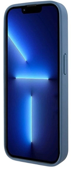 Панель DKNY Leather Monogram Pattern Metal Logo MagSafe для Apple iPhone 15 Pro Blue (3666339261672) - зображення 7