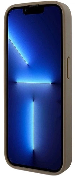 Etui DKNY Leather Monogram Pattern Metal Logo MagSafe do Apple iPhone 15 Pro Brown (3666339261818) - obraz 7