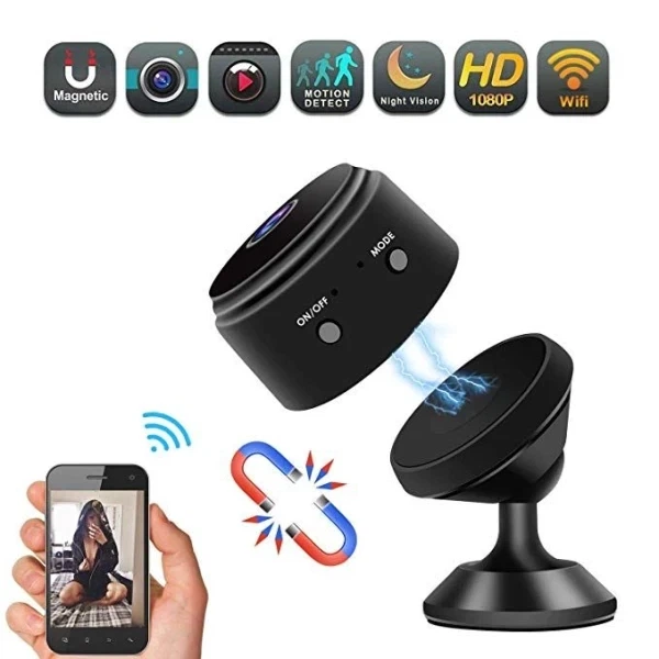 Мини IP камера ночное видение A9 Wi-Fi HD Black - изображение 6