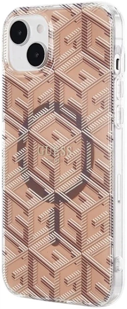 Панель Guess IML GCube MagSafe для Apple iPhone 15 Plus/14 Plus Brown (3666339222130) - зображення 3
