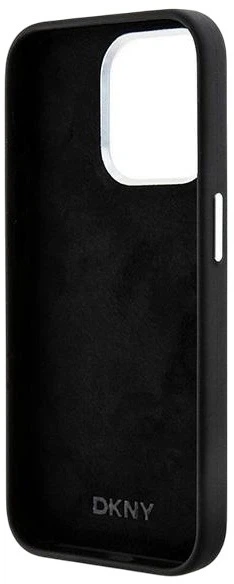 Etui DKNY Liquid Silicone Small Metal Logo MagSafe do Apple iPhone 15 Pro Black (3666339265731) - obraz 6