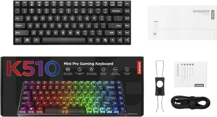 Klawiatura przewodowa Lenovo Legion K510 Mini Pro Gaming Keyboard USB (GY41Q32362) - obraz 14