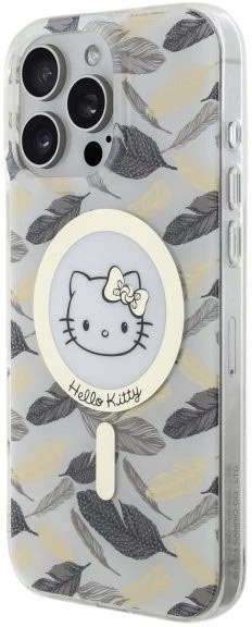 Etui plecki Hello Kitty IML Golden Leaves MagSafe do Apple iPhone 16 Pro Max White (HKHMP16XHGLEH) - obraz 2