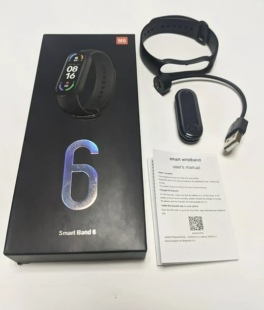 Фитнес браслет спортивный FitPro Smart Band M6 Black - изображение 2