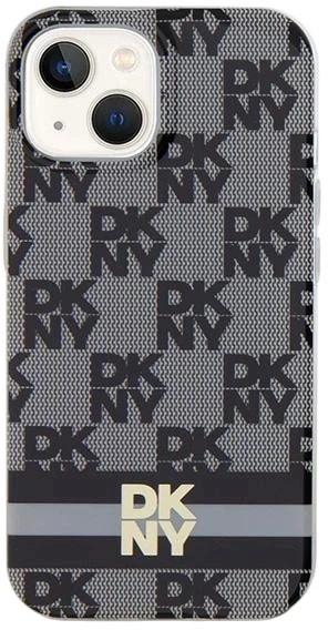 Панель DKNY IML Checkered Mono Pattern & Printed Stripes MagSafe для Apple iPhone 15 Plus / 14 Plus Black (3666339269364) - зображення 3