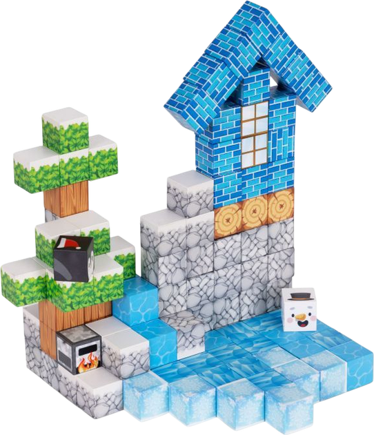 Klocki magnetyczne ModernHome by Multistore Zima 124 elementy HC737466 (5905817008315) - obraz 3