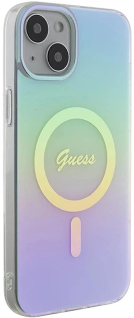Панель Guess IML Iridescent MagSafe для Apple iPhone 15 Plus/14 Plus Turquoise (3666339154936) - зображення 4