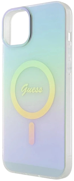 Панель Guess IML Iridescent MagSafe для Apple iPhone 15 Plus/14 Plus Turquoise (3666339154936) - зображення 6