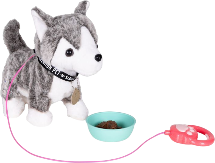 Інтерактивна собачка ModernHome by Multistore Хаскі ходить на повідку та виляє хвостом HC750207-GY (5905817008247) - зображення 4