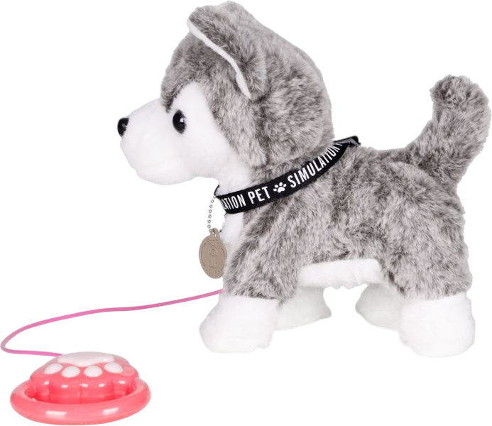 Інтерактивна собачка ModernHome by Multistore Хаскі ходить на повідку та виляє хвостом HC750207-GY (5905817008247) - зображення 5