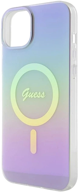 Панель Guess IML Iridescent MagSafe для Apple iPhone 15 Plus/14 Plus Purple (3666339154790) - зображення 6