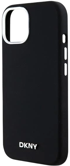 Панель DKNY Liquid Silicone Small Metal Logo MagSafe для Apple iPhone 15 Plus / 14 Plus Black (3666339265724) - зображення 5