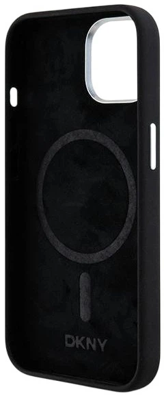 Панель DKNY Liquid Silicone Small Metal Logo MagSafe для Apple iPhone 15 Plus / 14 Plus Black (3666339265724) - зображення 6