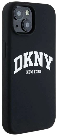 Панель DKNY Liquid Silicone White Printed Logo MagSafe для Apple iPhone 15 Plus / 14 Plus Black (3666339266653) - зображення 4