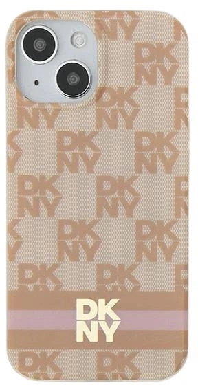 Etui DKNY IML Checkered Mono Pattern & Printed Stripes MagSafe do Apple iPhone 15 / 14 / 13 Pink (3666339269074) - obraz 3